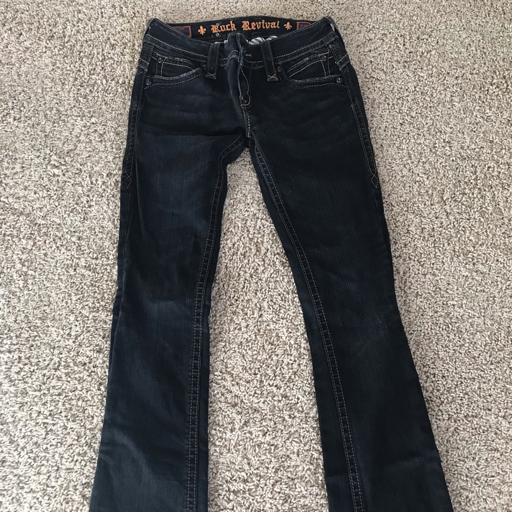 Dark wash Rock Revival jeans
